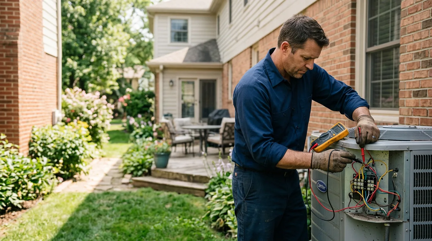 HVAC technician working near Arcadia, OH